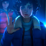Eleven Stranger Things Tales Blue Puffer Jacket